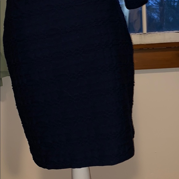 Max Studio Navy Blue “Sweater” Dress - Picture 5 of 7
